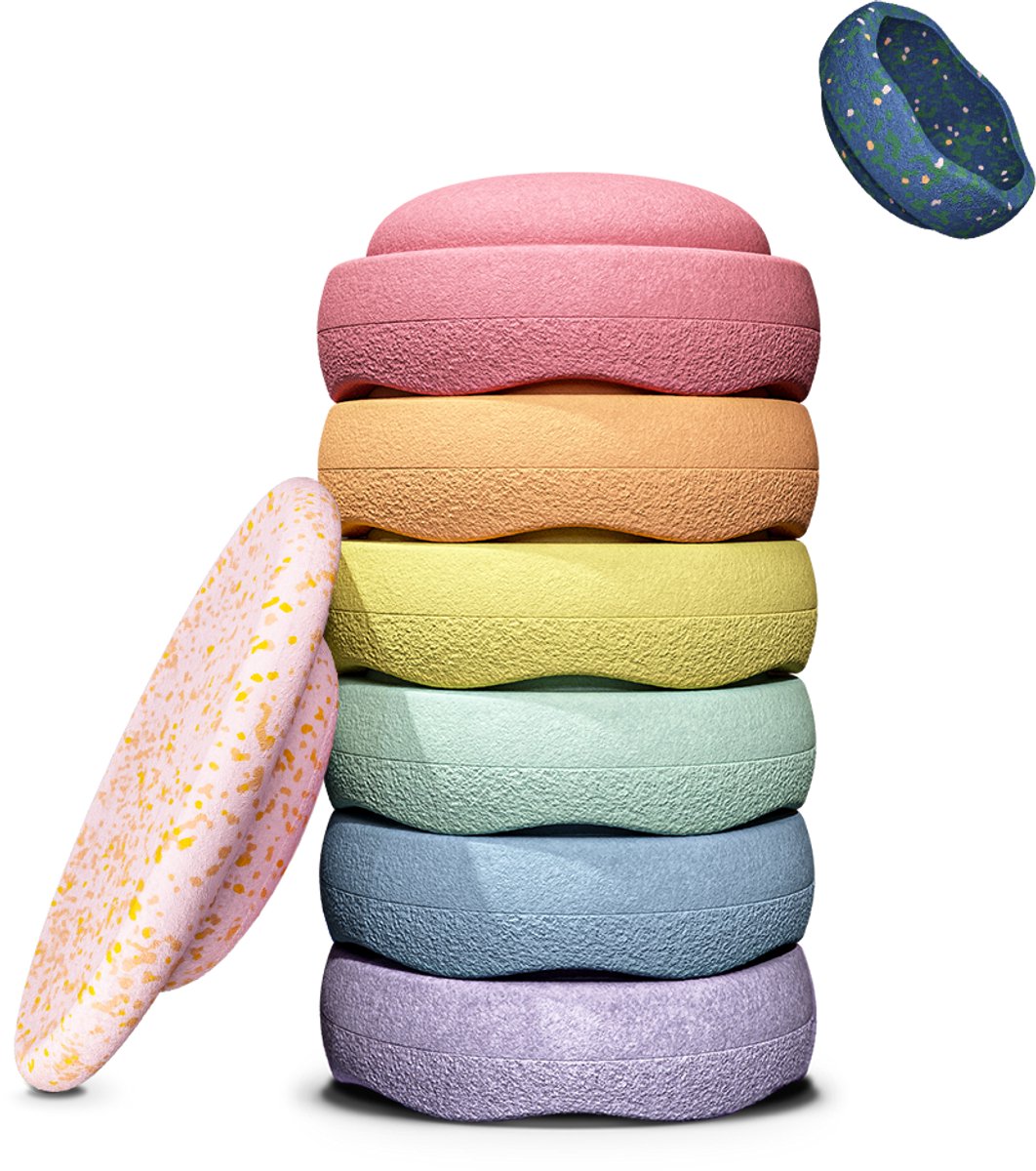 Stapelstein - Rainbow Pastel - Set 6+1